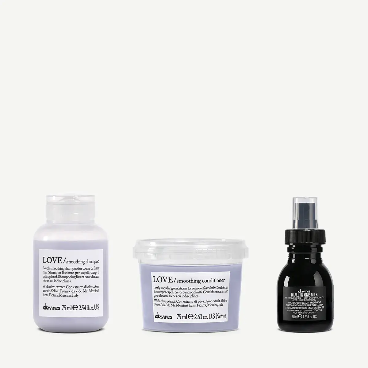 Davines LOVE Smoothing Travel Gift Set