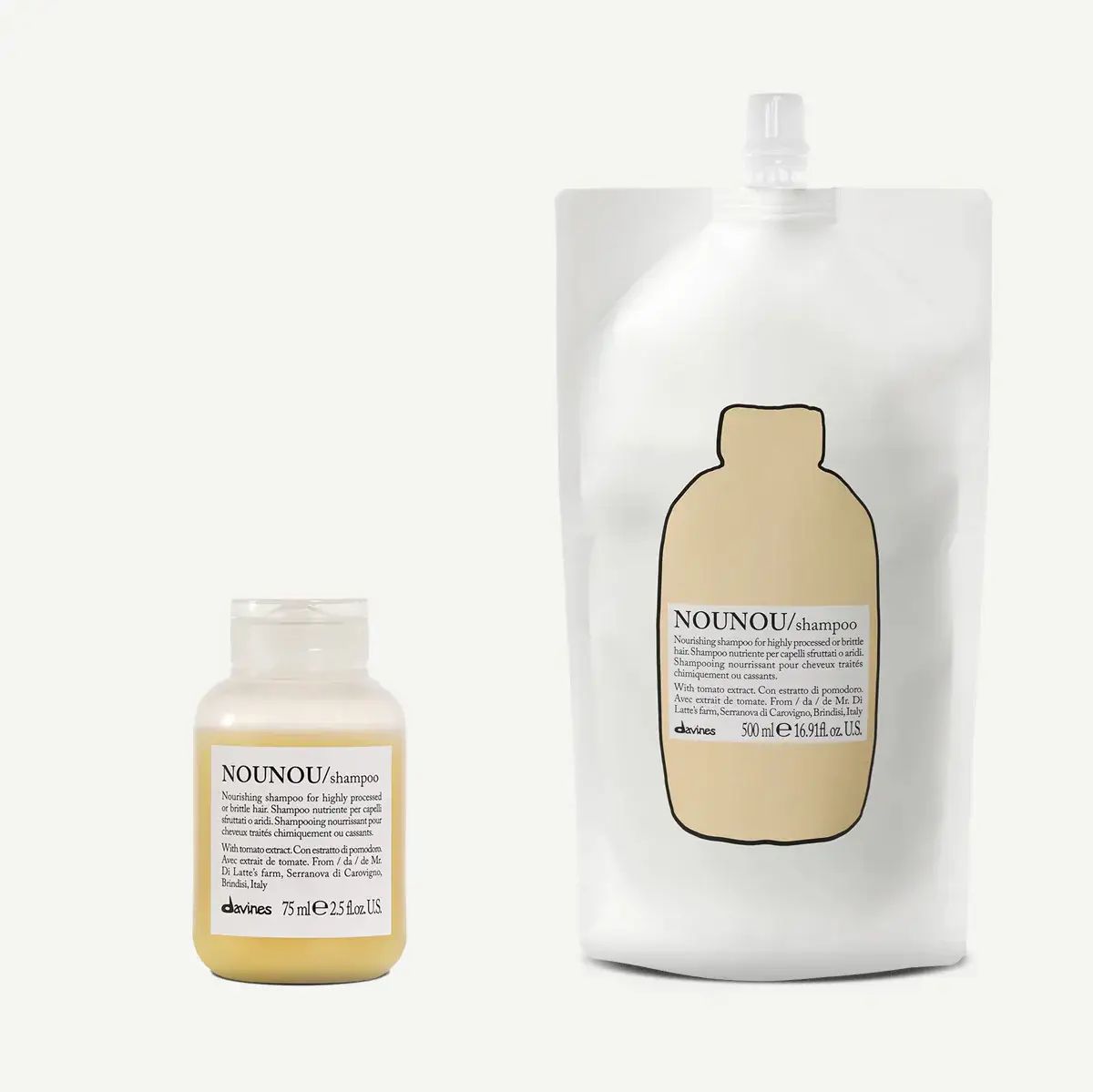 Davines NOUNOU Shampoo Travel Refill Kit