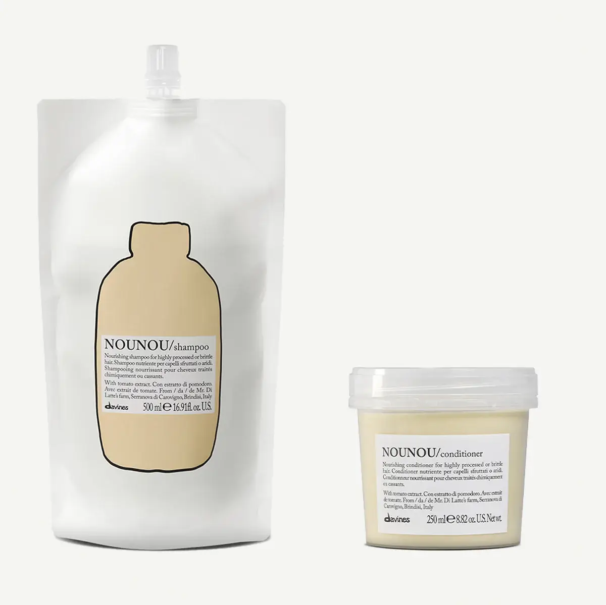 Davines NOUNOU Shampoo Refill & Conditioner