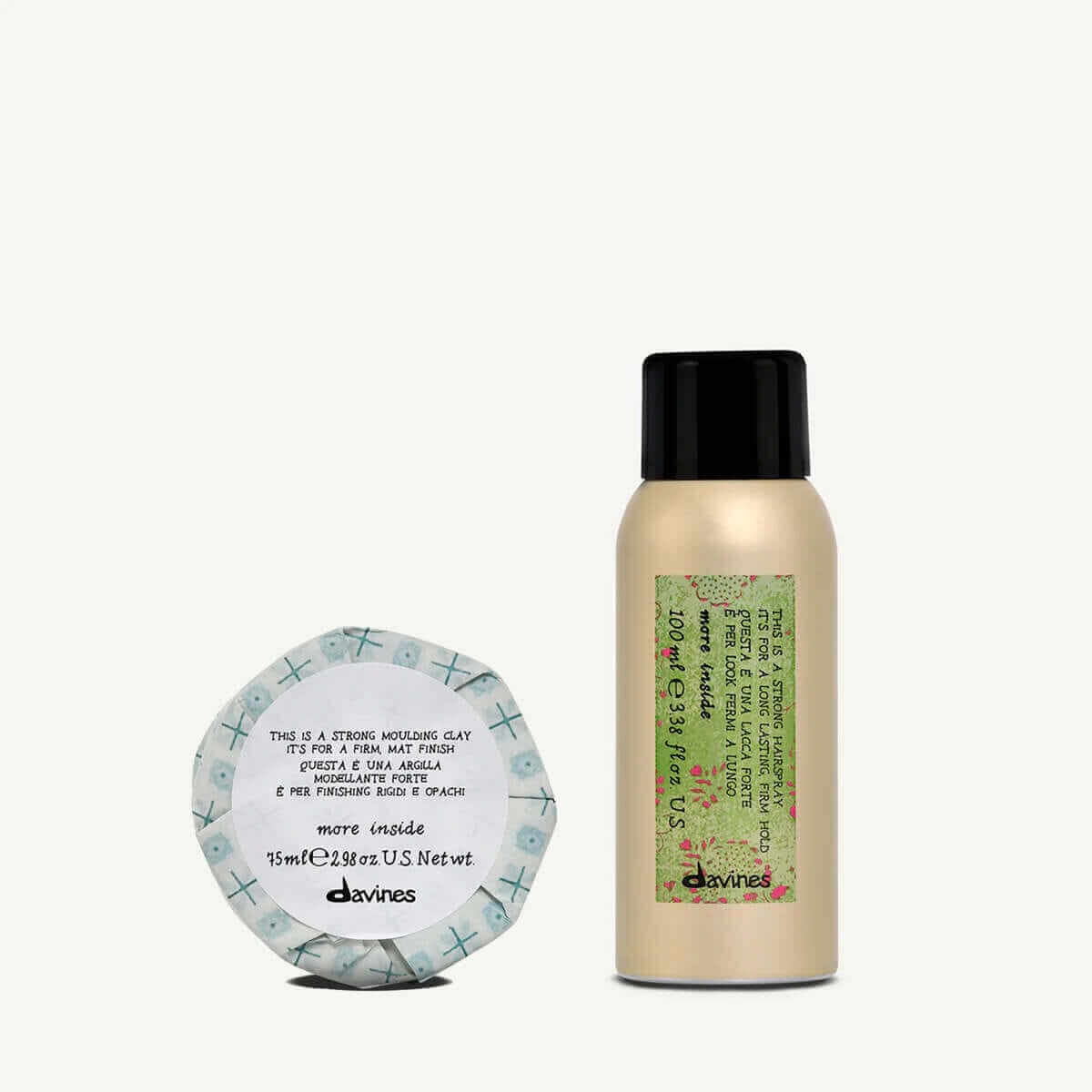 Davines More Inside Strong Moulding & Hold Travel Duo